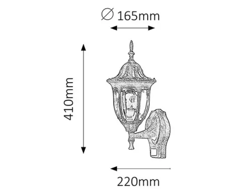 Záhradné svietidlo Rabalux 8370 1x60W E27 230V IP20